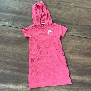 Girls size S Nike hooded t shirt dress